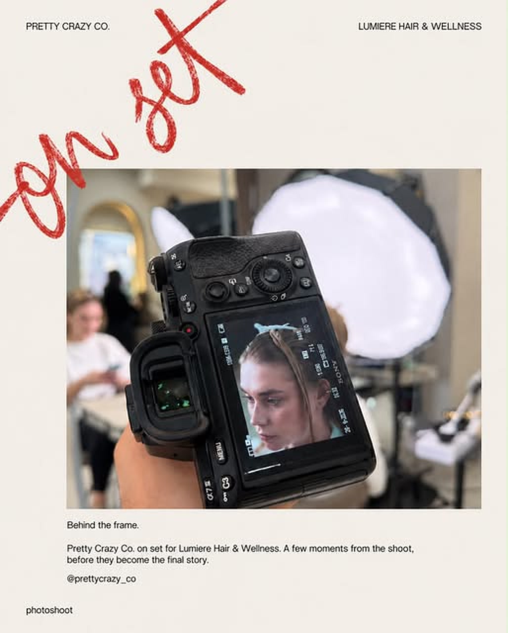 Original LUMIERE on-set publication: Behind the frame