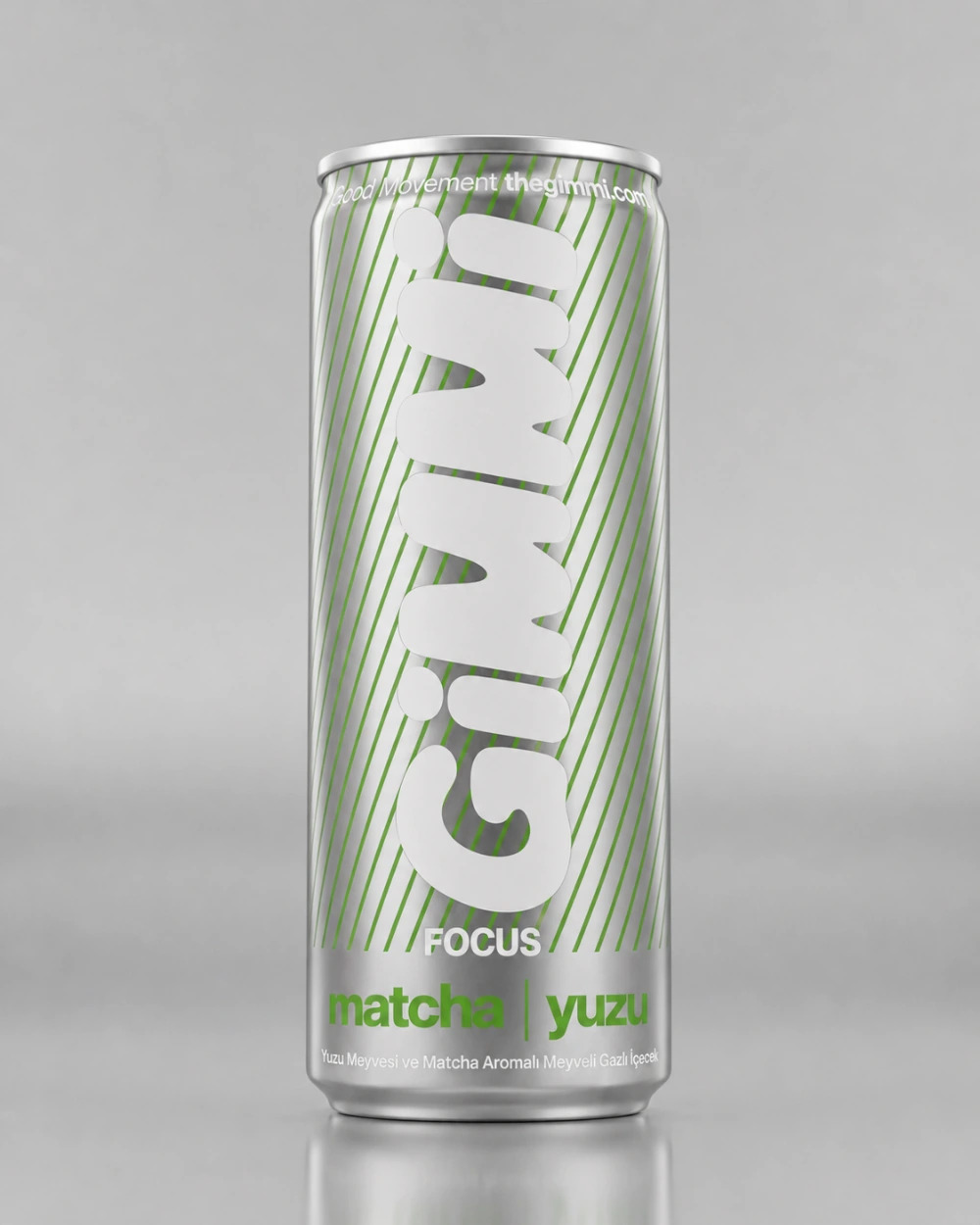 GIMMI Focus can, matcha and yuzu