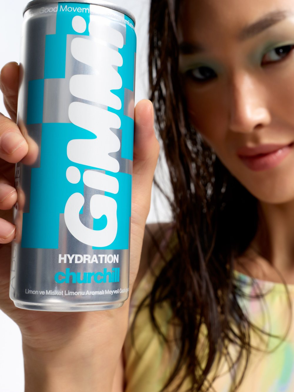 GIMMI Hydration launch campaign, photographed with its model